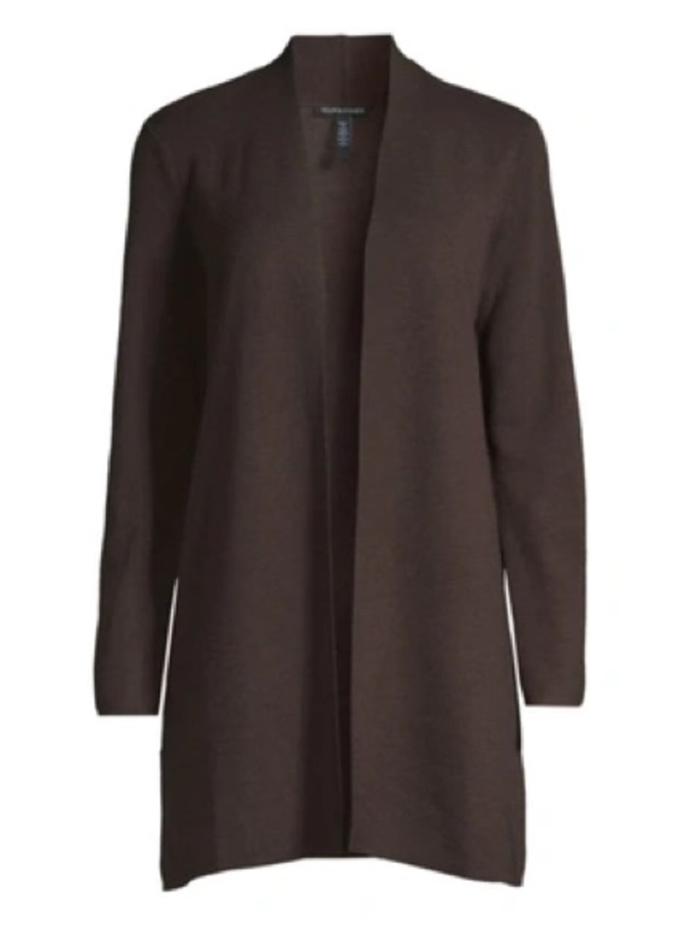 Eileen Fisher Ultrafine Merino Wool Long Cardigan In Espresso Size XS